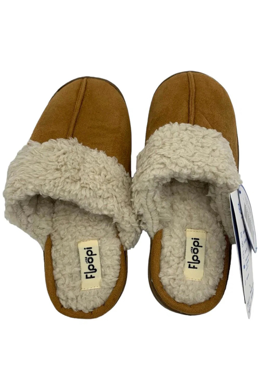 Floopi Women's Zelda Faux Suede Scuff Slippers Chestnut -